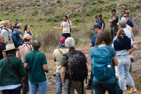 Group discussion at Rewilding Portugal project area, Cao Valley, Portugal