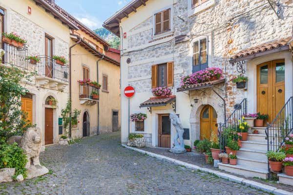 Scenic sight in Pescasseroli, Abruzzo National Park, province of L'Aquila. Italy