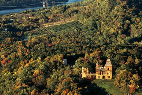 View from above of Olana, located in North eastern USA, visited on the Discovery geology tour.