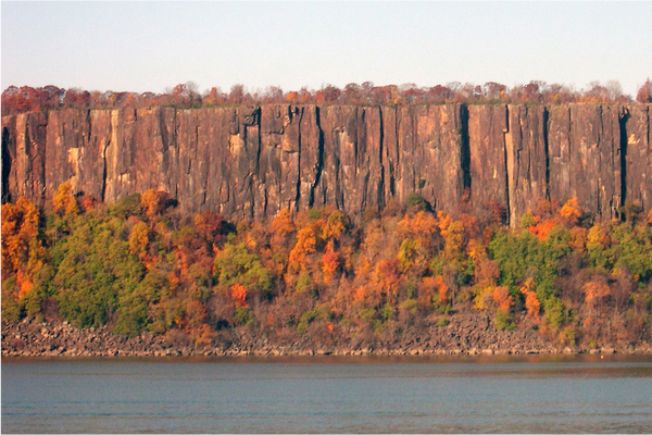 Visual image of Palisades located in Olsen, visited as part of Discovery tours North East USA geology tour